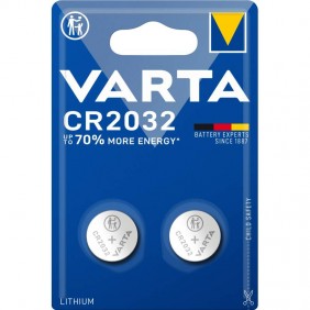 Pile bouton - CR2032 - lot de 2 - 3V - Lithium VARTA