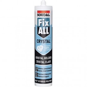 Mastic-colle polymère Fix ALL Crystal hybride SMX transparent SOUDAL