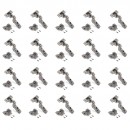 Charnières invisibles amortie 100° titane + embases Eurovis excentrique EMUCA