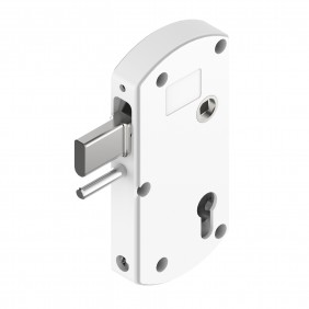 Serrure portail en applique - pêne levant - Modulox GB blanc - reconditionné TIRARD