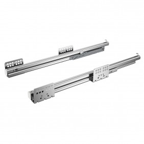 Coulisses tiroirs sortie totale Quadro Compact Push to Open - charge 40 kg HETTICH