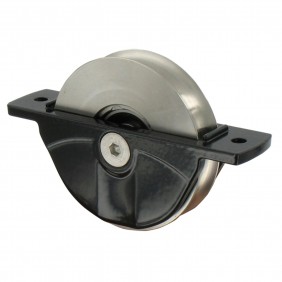 Galet encastré ou semi-encastré pour rail de portail U/oméga - Ø80 mm TIRARD