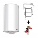 Chauffe-eau électrique stéatite vertical Sagéo 150L avec trépied et groupe de sécurité ARISTON