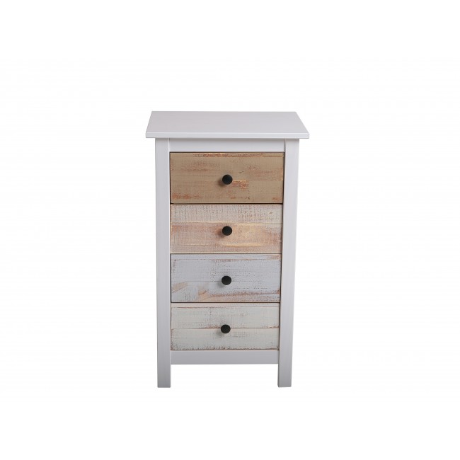 Chiffonnier en bois massif - 4 tiroirs Home Deco