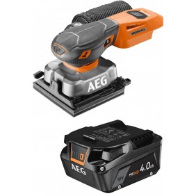 Lot Ponceuse vibrante 18V Brushless SUBCOMPACT - BFS18SBL-14-0 + 1 Batterie 4Ah AEG Powertools
