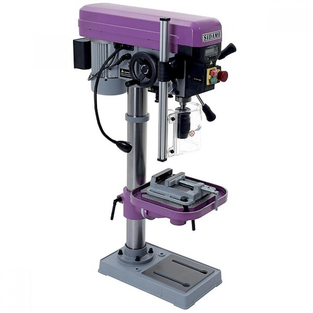 VOBOR Mini Perceuse à Colonne 200W – 7 Vitesses Réglables, Course 50 Mm, Perceuse D'Établi Pour Bois, Métal, Acrylique