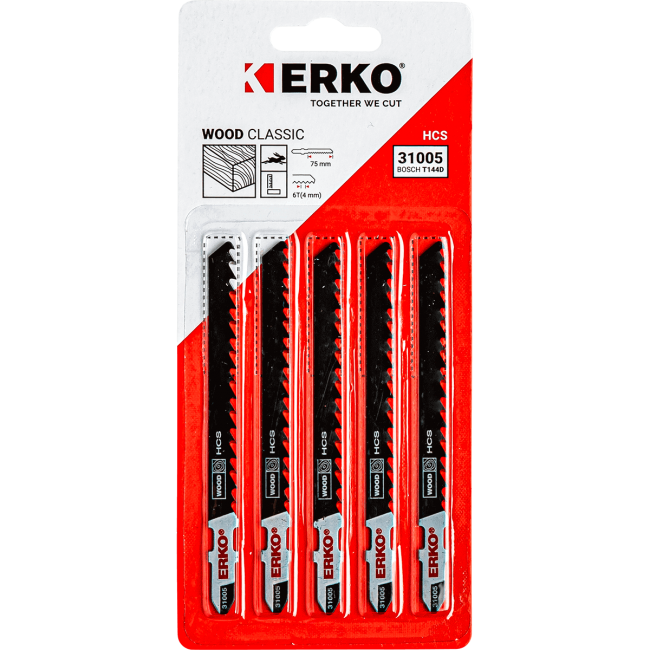 Lame de scie sauteuse -  bois - coupe droite - 75 mm - carte de 5 - Bricozor 2.png ERKO