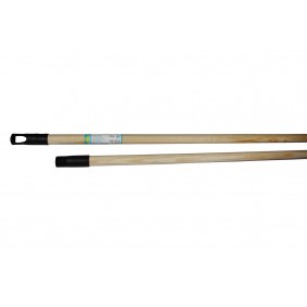 Manche à balai en bois 1,30 m - embout vis et suspension plastique ROZENBAL