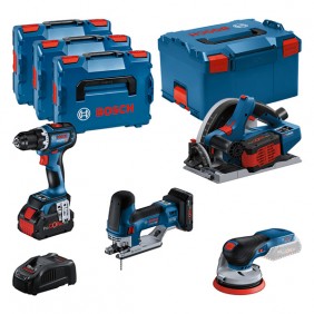 Pack 4 machines 18V+ 3 batteries (1x4,Ah+2x5,5Ah) + Chargeur -0 615 990 N36 BOSCH