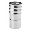 Raccord inox - conduit pellets vers tubage flexible TEN