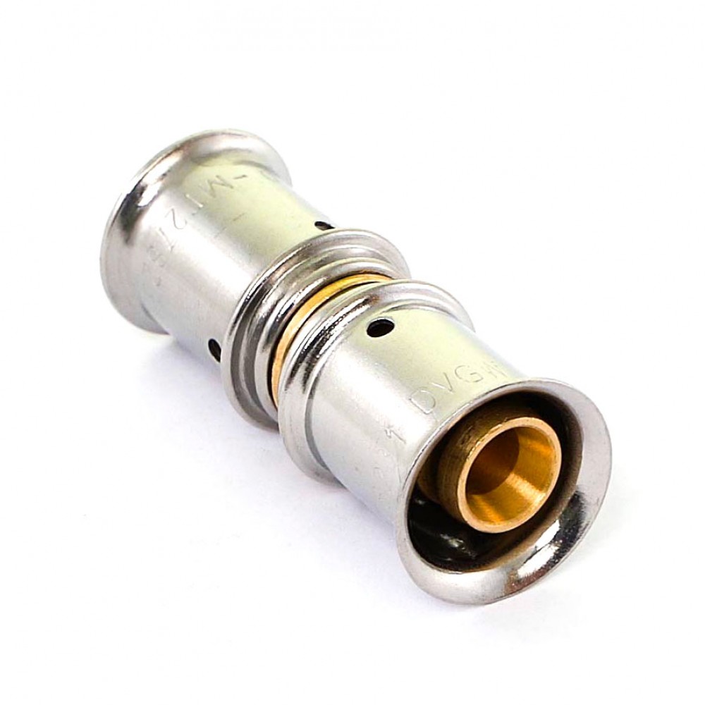 SOMATHERM FOR YOU, Manchon égal à sertir pour tube multicouche 16 - Raccordement facile et rapide, compatible avec profils U, H, TH - Conforme norme NF 545, sécurité d'étanchéité