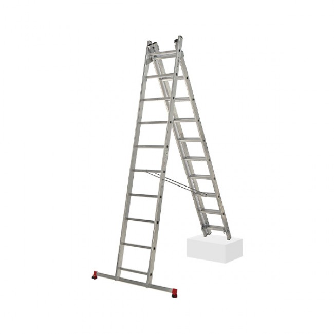 Echelle transformable 3 plans - 3x10 échelons - hauteur de travail 5,96m - Bricozor 1.jpg ESCALUX
