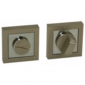 Rosaces carrées clé I - aluminium nickel mat et chromé - Magenta CADAP