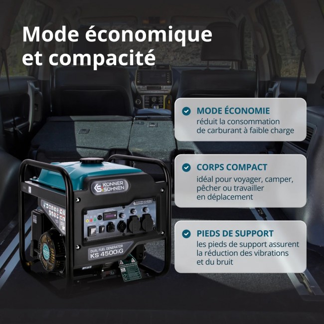 Groupe électrogène Inverter à essence:gaz - 4,5 kW - 230V - KS 4500iG 6.jpeg KONNER & SOHNEN