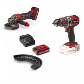 Pack meuleuse d'angle sans fil + perceuse à percussion sans fil Pro - Power X-Change EINHELL