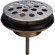 Bonde à grille laiton pour évier en grès - diamétre 80 mm