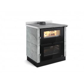 Cuisinière à bois 7,1 kW revêtement en pierre naturelle - Verona XXL.16 Petra LA NORDICA EXTRAFLAME