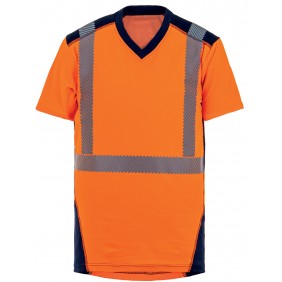 T-shirt haute visibilité à manches courtes Jakarta - orange fluo T2S