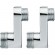 Paire de raccords excentrés de 40 mm -  M15x21 - M15x21