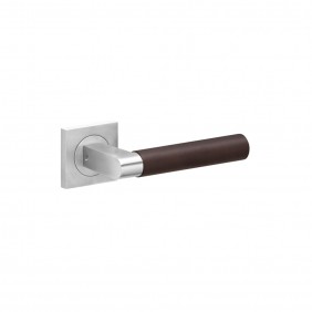 Poignées de porte sur rosaces carrées série ER 45QLD Madeira - satiné KARCHER DESIGN