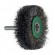 Brosse circulaire sur tige fil inox - boîte de 10