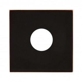 Paire de rosaces affleurantes carrées noires bronze antique - série EZ180Q - bec-de-cane KARCHER DESIGN