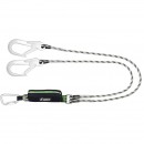 Longe fourche CURIOSITY-S en corde tressée avec absorbeur 1,50 m KRATOS SAFETY