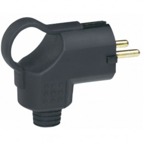 Fiche électrique Coudée 10A Bipolaire - FAMATEL - Connecteur Latéral Pratique