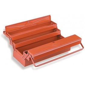 Boîte à outils métallique avec 5 cases - 550x200x200 mm - rouge SAM OUTILLAGE