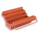 Boîte à outils métallique avec 5 cases - 550x200x200 mm - rouge