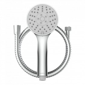 Pommeau de douche 3 jets avec flexible inox 150 cm - chromé - Napoli SCHÜTTE