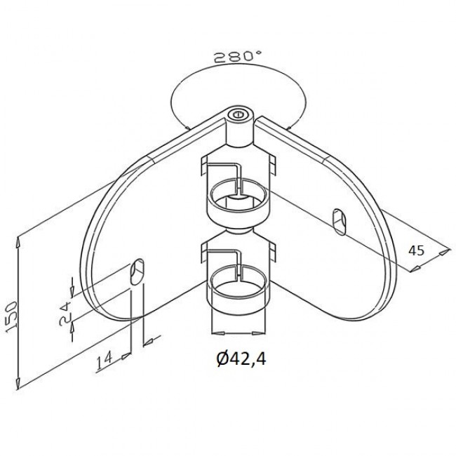 Support d'angle mural de garde-corps rond 42,4 millimètres3.jpg Design Production