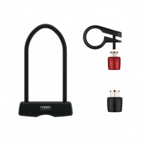 Pack antivol vélo - antivol U haute sécurité + écrou de selle + écrou de roue ABUS