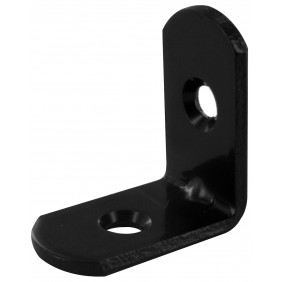 Équerre de chaise à bouts ronds en acier noir Interges