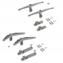 Paires de supports pour système modulaire Zero - 3 étagères et 1 module - gris EMUCA