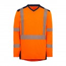 T-shirt haute visibilité à manches longues BALI GRS G25 - orange fluo T2S