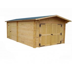 Garage en bois - surface 19,03 m2 - Vectura 3562 HABRITA