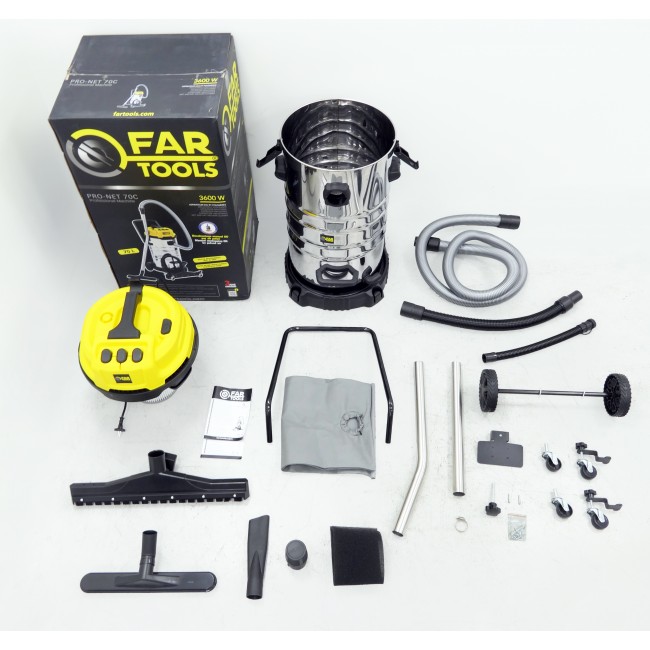 Aspirateur eau et poussières professionnel 3600W - 70L - PRO-NET70C 3.jpg FARTOOLS