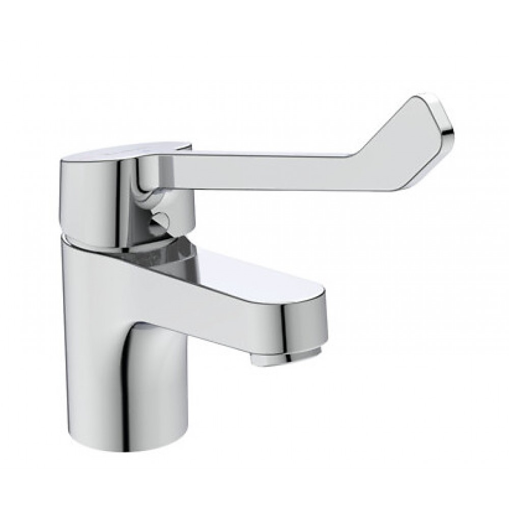 Mitigeur Lavabo Levier Clinique Chromé – Robinet Monocommande Hygiénique Laiton, Idéal Restaurants, Cliniques & Établissements Publics