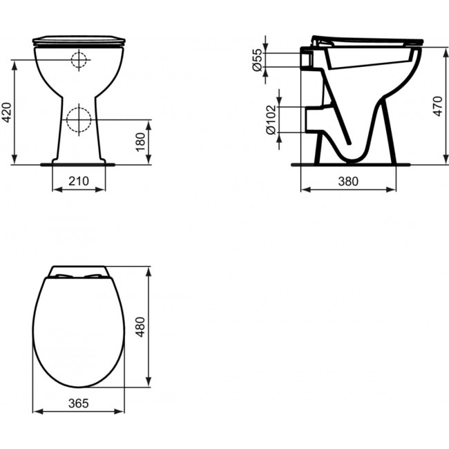 Cuvette Wc Indépendante Et Surélevée Assise Ergonomique Ulysse Sh Porcher Bricozor