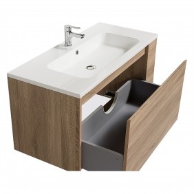 Meuble de salle de bains -  100 cm - oya - chêne naturel BATHDESIGN