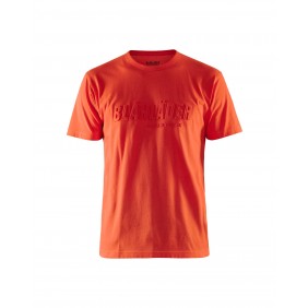 T-shirt de travail orange fluo imprimé 3D BLAKLADER