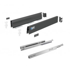Kit tiroir simple InnoTech Atira - hauteur 70 mm - Push to open 30 kg HETTICH
