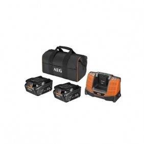 Pack 2 batteries 5.0 Ah HD et chargeur 18V et son sac AEG Powertools