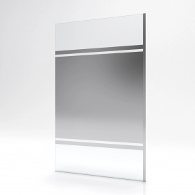 Paroi de douche fixe Parma 2 - verre miroir - 120 cm AURLANE
