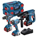 Pack 3 machines 18V ProCore GSR/GDX/GBH + 3x4,0Ah L-BOXX - 0615990M0V BOSCH