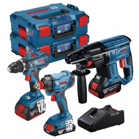 Pack 3 machines 18V ProCore GSR/GDX/GBH + 3x4,0Ah L-BOXX - 0615990M0V BOSCH