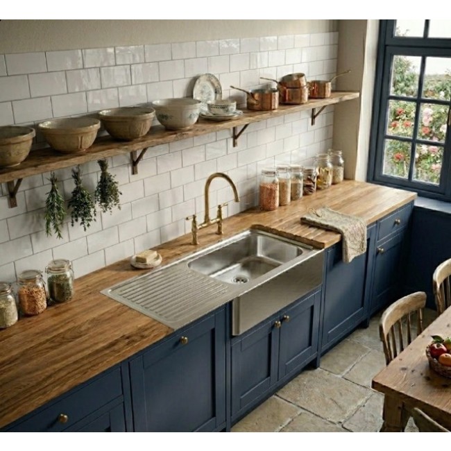 Evier inox à poser 1 cuve et 1 égouttoir - 80 x 60 cm.jpeg FRANKE