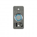 Bouton poussoir lumineux PMR sur plaque carrée inox Izyx