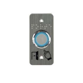 Bouton poussoir lumineux PMR sur plaque carrée inox Izyx